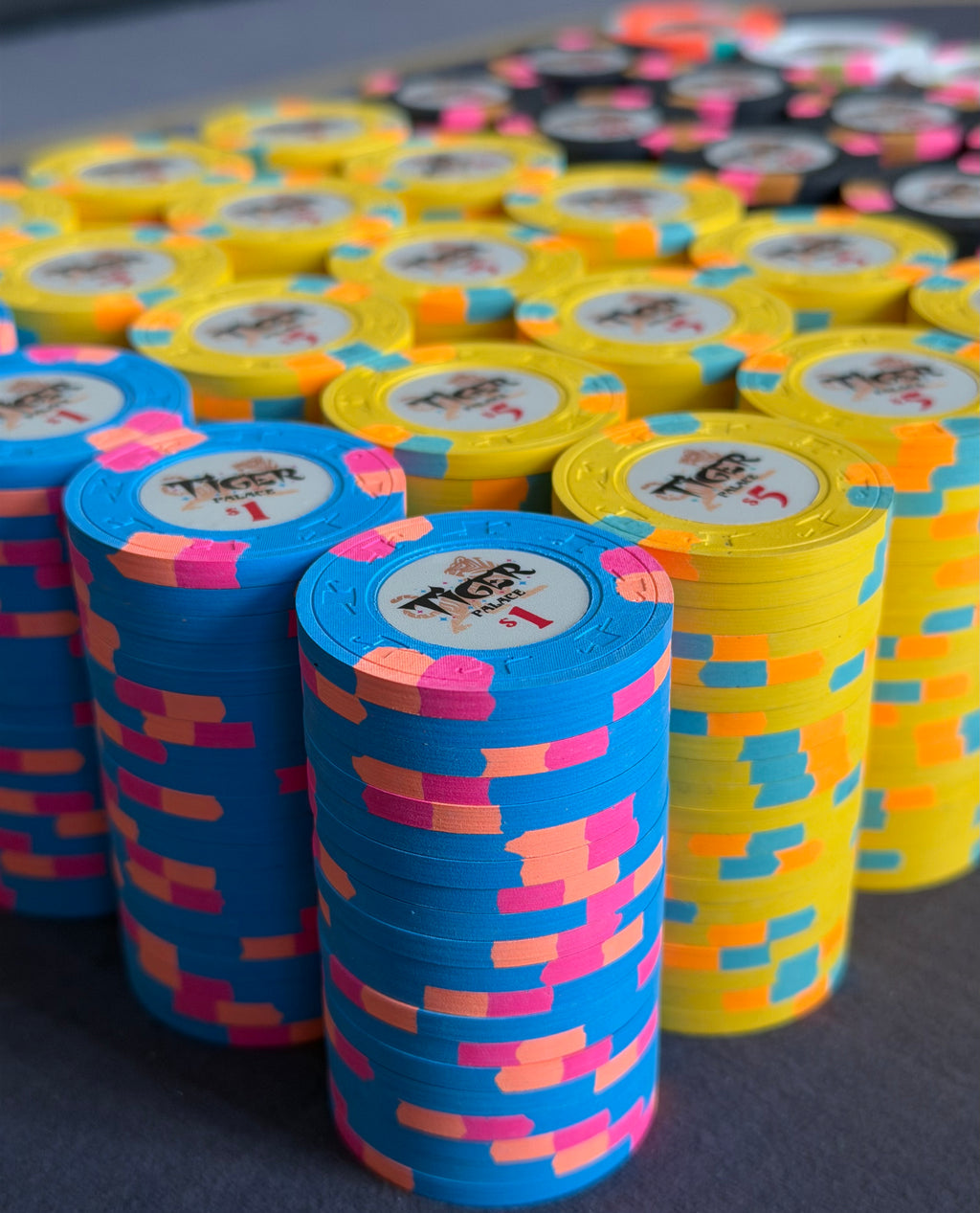 Tiger Palace (Paulson) relabeled $2/$5 Cash Set (cali colors) - 700 Chips