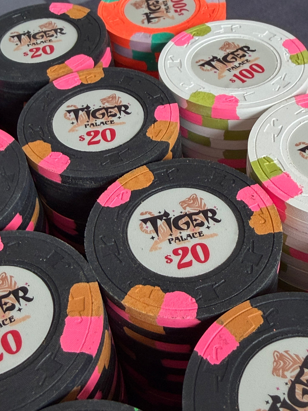 Tiger Palace (Paulson) relabeled $2/$5 Cash Set (cali colors) - 700 Chips