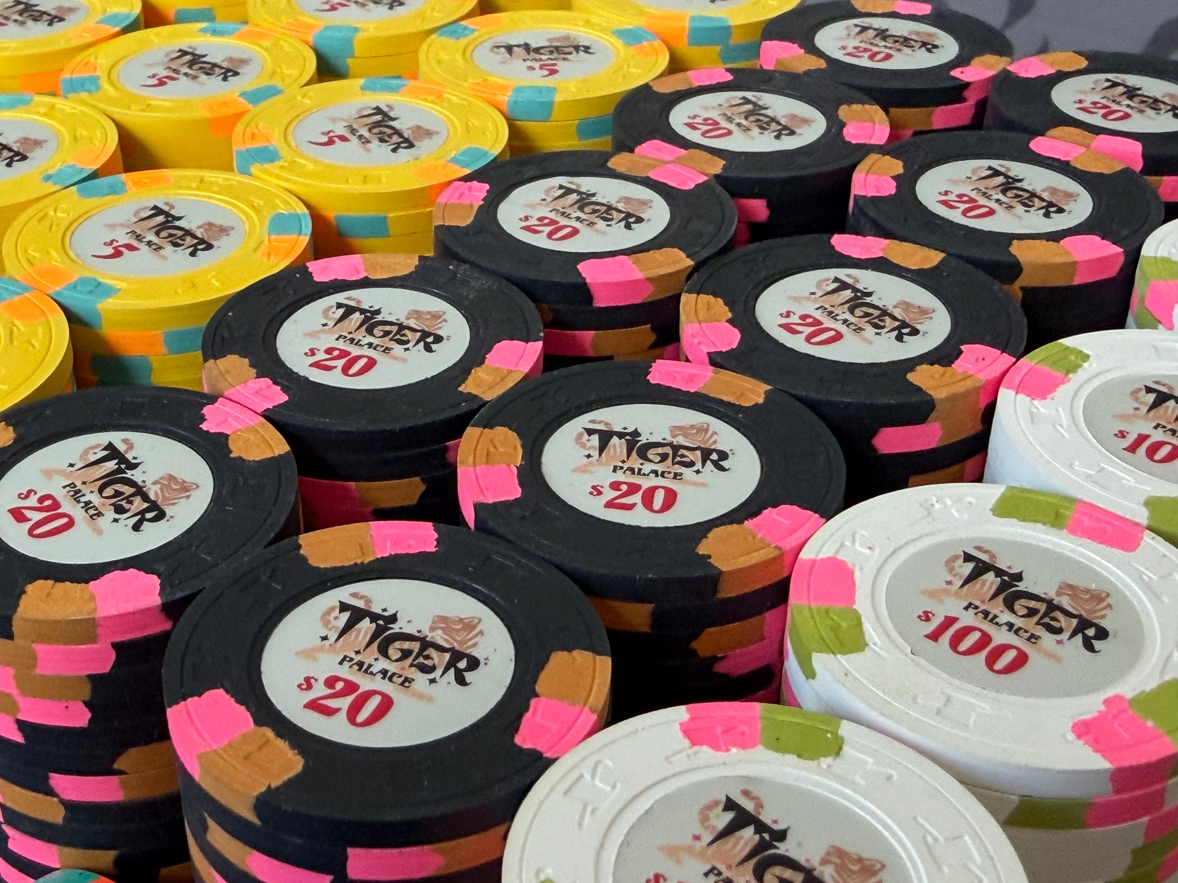 Tiger Palace (Paulson) relabeled $2/$5 Cash Set (cali colors) - 700 Chips