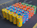 Tiger Palace (Paulson) relabeled $0.25/$0.50 Cash Set (Vegas colors, yellow fracs, blaze orange $5s) - 600 Chips