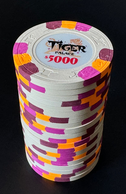 Tiger Palace (Paulson) Primary Cash $5,000 chip - Almond 39mm - One Barrel