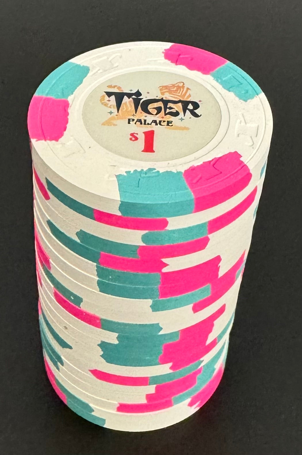 Tiger Palace (Paulson) Primary Cash $1 chip - White 39mm - One Barrel