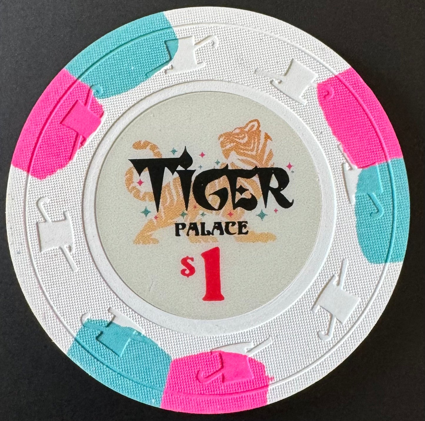 Tiger Palace (Paulson) Primary Cash $1 chip - White 39mm - One Barrel