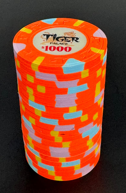 Tiger Palace (Paulson) Primary Cash $1,000 chip - Blaze Orange 39mm - One Barrel