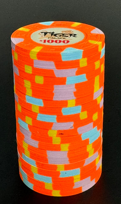 Tiger Palace (Paulson) Primary Cash $1,000 chip - Blaze Orange 39mm - One Barrel