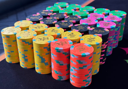 Tiger Palace (Paulson) T-25 based - Two Table Hot Stamp Tournament Set - 600 Chips