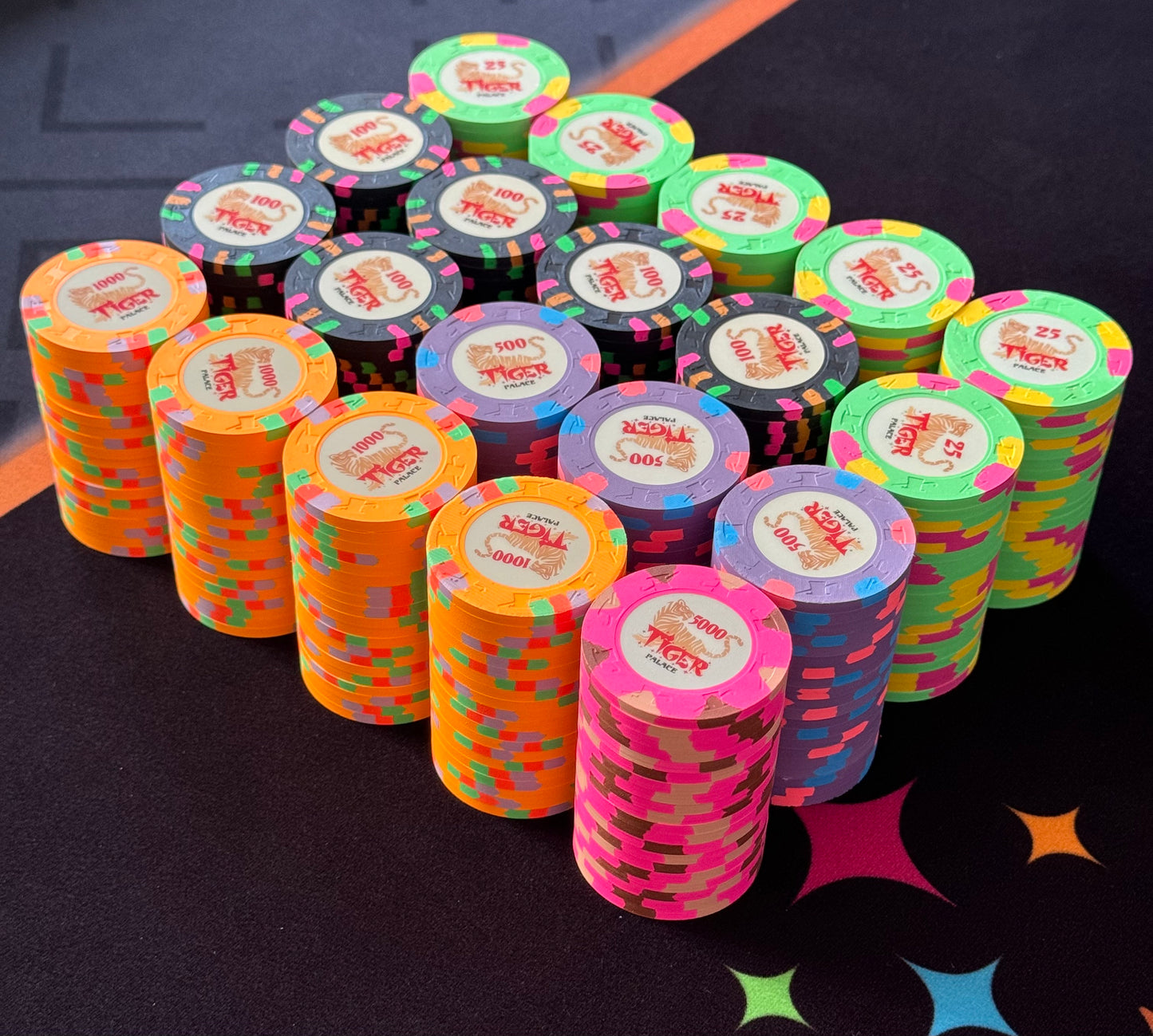 Tiger Palace (Paulson) Tournament Set: T-25 Based, oversized (43mm), 400 chips