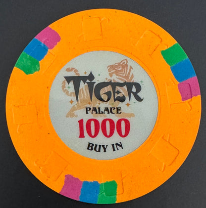 Tiger Palace (Paulson) 48mm '1000' Denom Buy-in chip - Arc Yellow - ONE Barrel