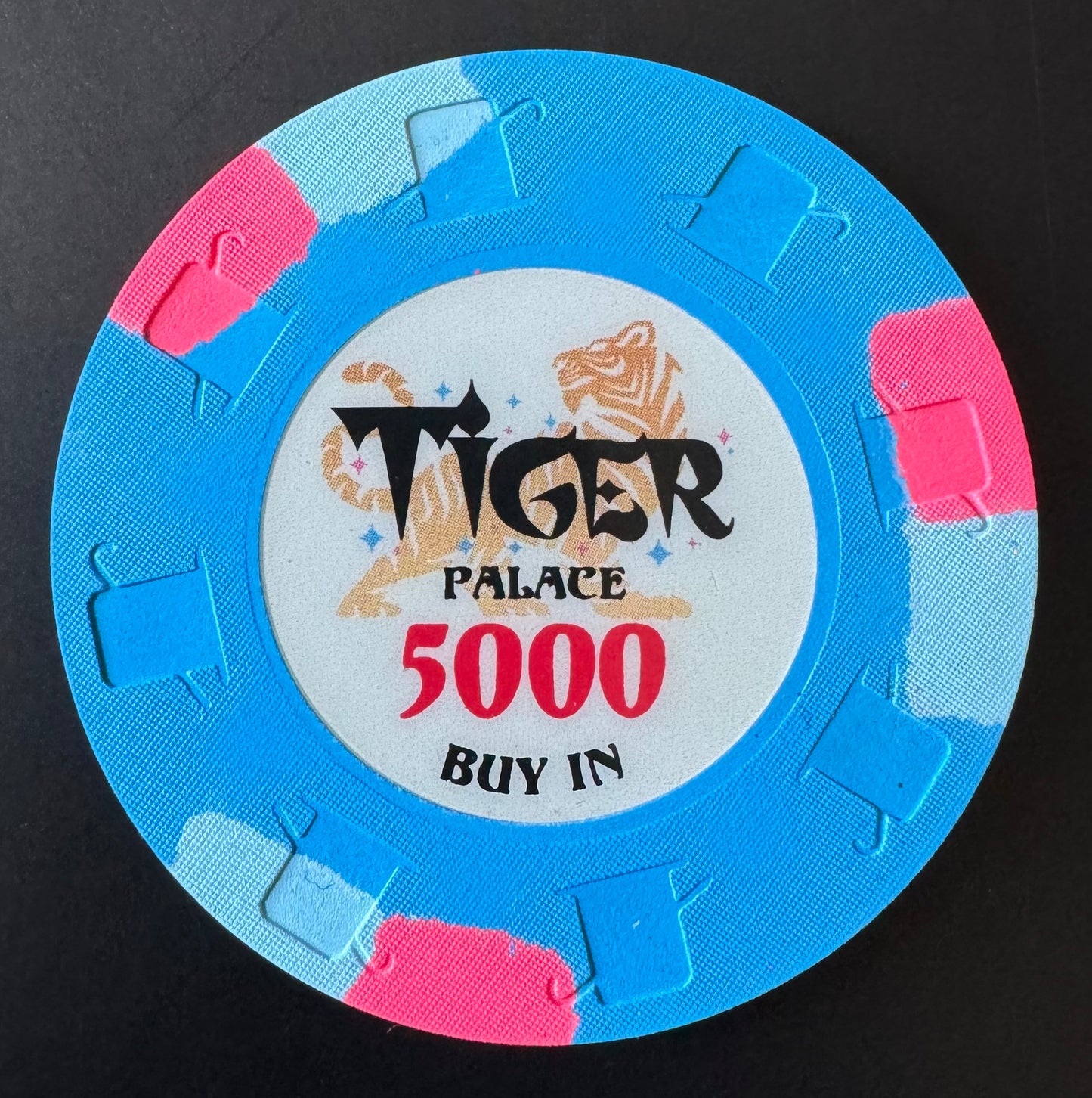 Tiger Palace (Paulson) 48mm '5000' Denom Buy-in chip - Blue - ONE Barrel