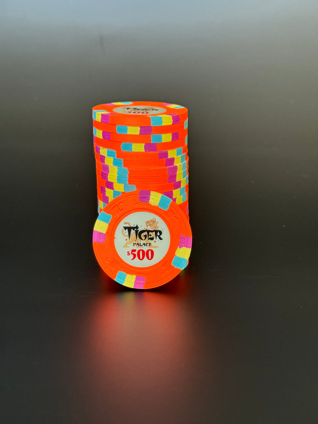 Tiger Palace (Paulson) Secondary Cash $500 chip - Blaze Orange 39mm - One Barrel