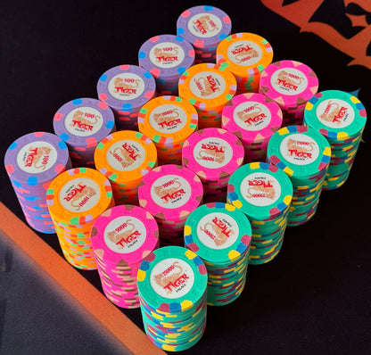 Tiger Palace (Paulson) Tournament Set: T-500 Based, oversized (43mm), 400 chips