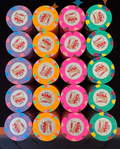 Tiger Palace (Paulson) Tournament Set: T-500 Based, oversized (43mm), 400 chips