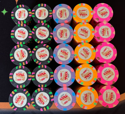 Tiger Palace (Paulson) Tournament Set: T-100 Based, oversized (43mm), 500 chips