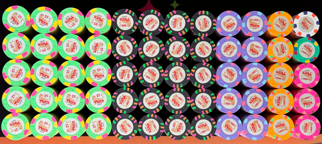 Tiger Palace (Paulson) Ultimate High Stakes Cash Set - 1200 oversized (43mm) chips