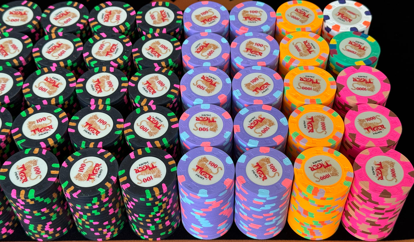 Tiger Palace (Paulson) Ultimate High Stakes Cash Set - 1200 oversized (43mm) chips