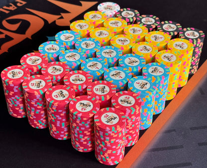 Tiger Palace (Paulson) Cash Set: Custom 'Bear Claws' - $0.25/$0.50 'Cali' Set - 700 chips