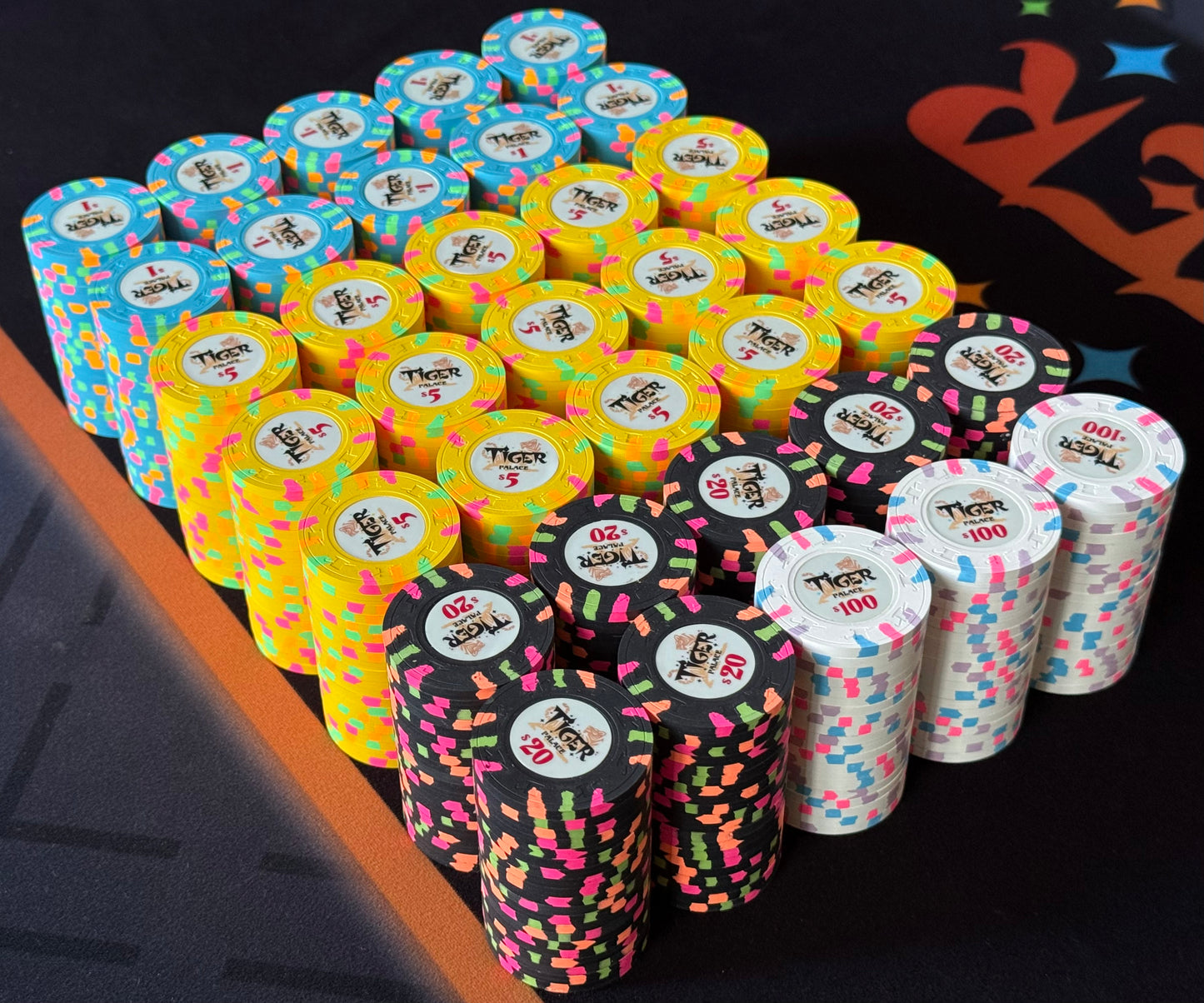 Tiger Palace (Paulson) Cash Set: Custom 'Bear Claws' - $1/$2 'Cali' Set - 700 chips