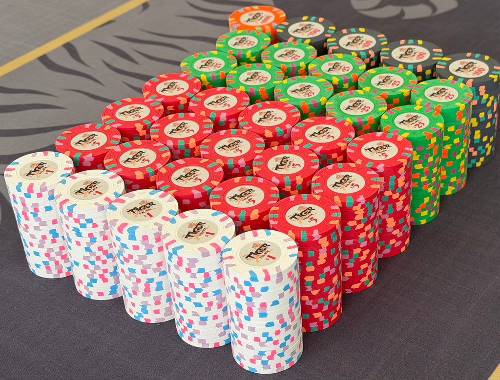 Tiger Palace (Paulson) Cash Set: Custom 'Bear Claws' - $2/$5 'Vegas' Set - 700 chips