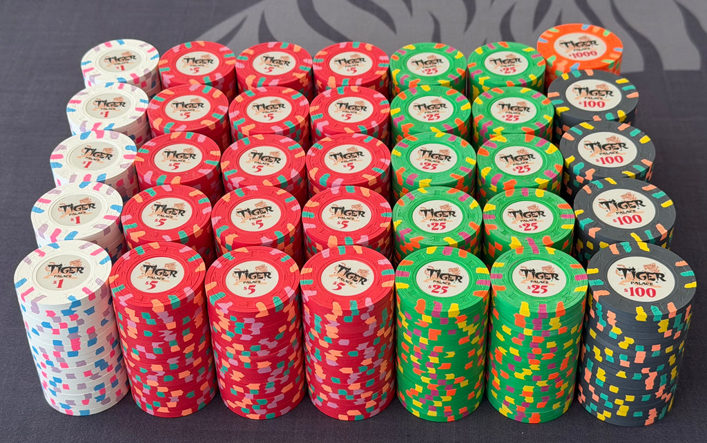 Tiger Palace (Paulson) Cash Set: Custom 'Bear Claws' - $2/$5 'Vegas' Set - 700 chips