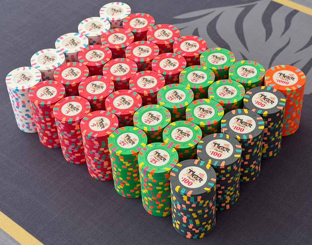 Tiger Palace (Paulson) Cash Set: Custom 'Bear Claws' - $2/$5 'Vegas' Set - 700 chips