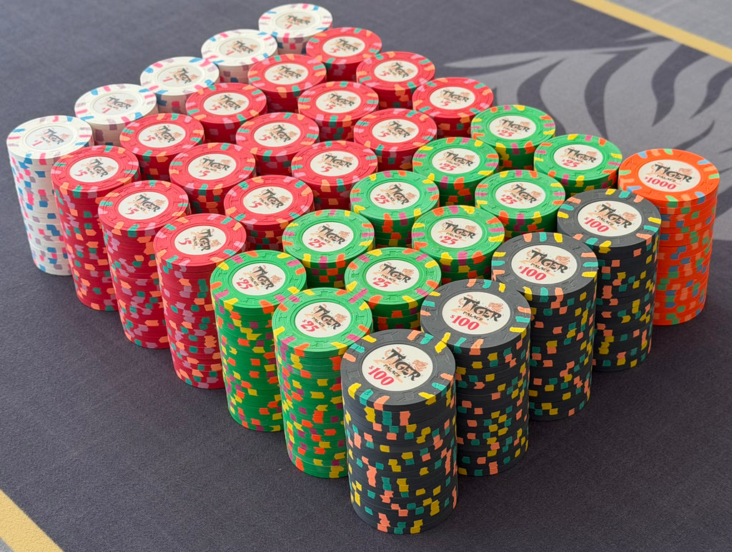 Tiger Palace (Paulson) Cash Set: Custom 'Bear Claws' - $2/$5 'Vegas' Set - 700 chips