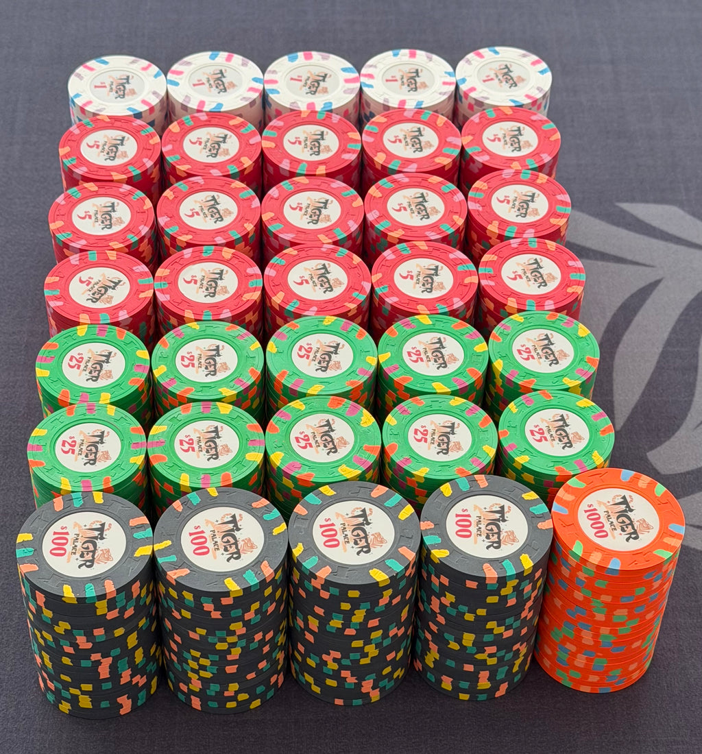 Tiger Palace (Paulson) Cash Set: Custom 'Bear Claws' - $2/$5 'Vegas' Set - 700 chips