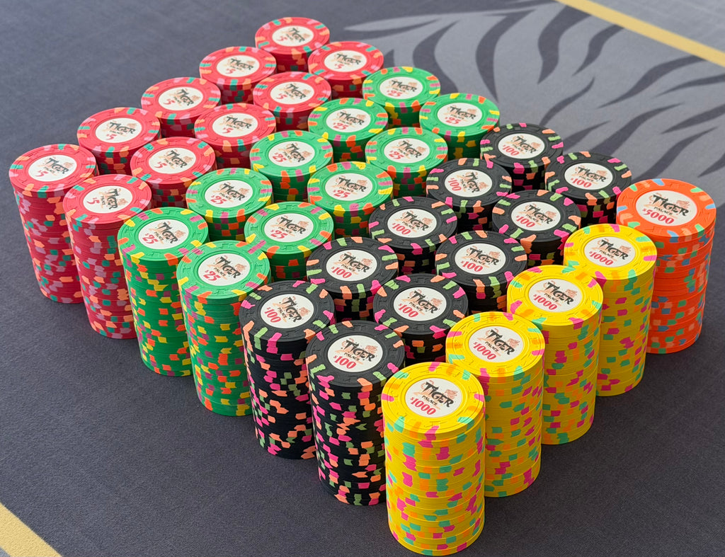 Tiger Palace (Paulson) Cash Set: Custom 'Bear Claws' - $5/$10 'Vegas' Set - 700 chips