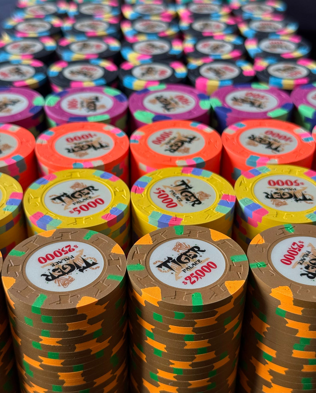Tiger Palace (Paulson) Cash Set: VIP1 $5/$10 to $50/$100+ 'Vegas' set - 1200 chips