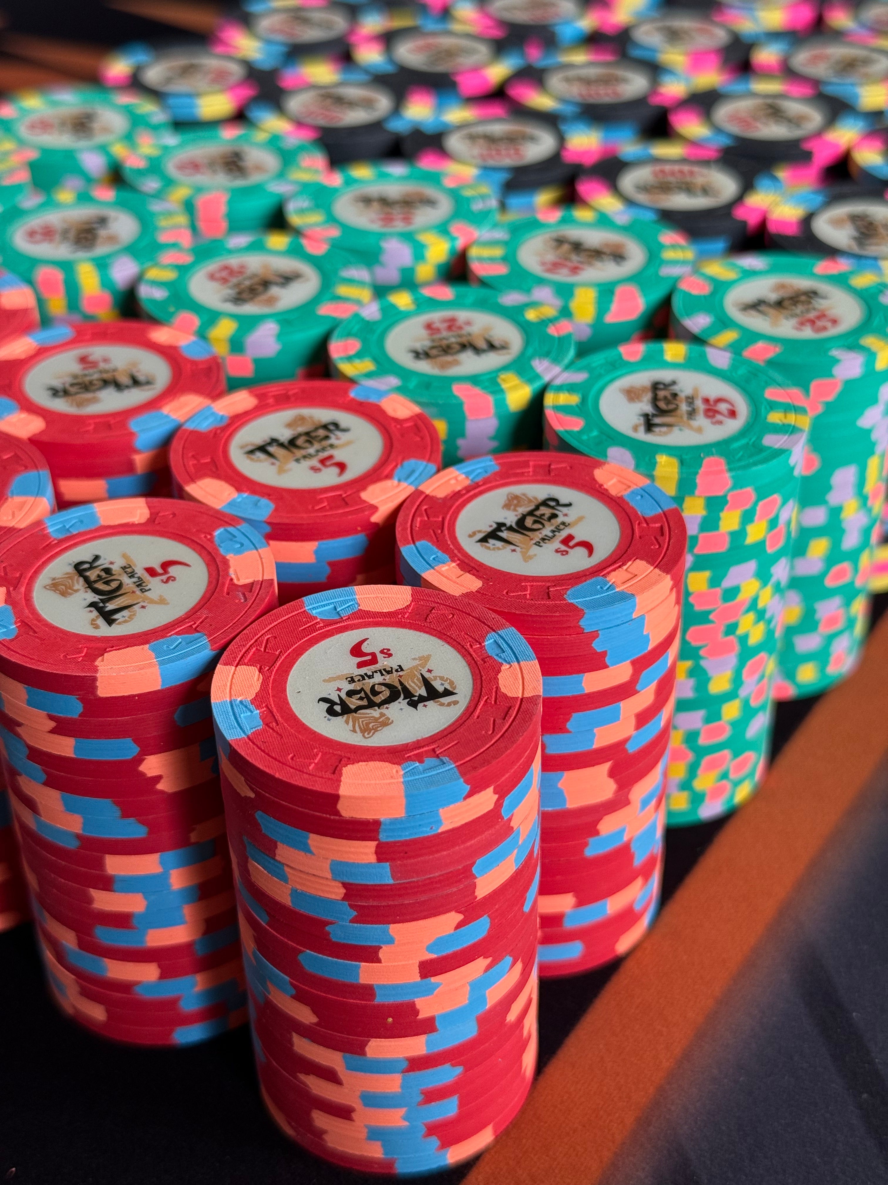 Tiger Palace (Paulson) Cash Set: VIP1 $5/$10 to $50/$100+ 'Vegas' set - 1200 chips