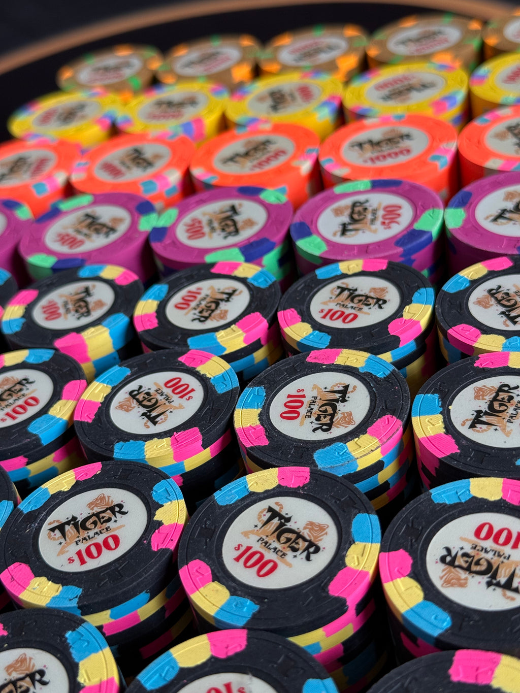 Tiger Palace (Paulson) Cash Set: VIP1 $5/$10 to $50/$100+ 'Vegas' set - 1200 chips