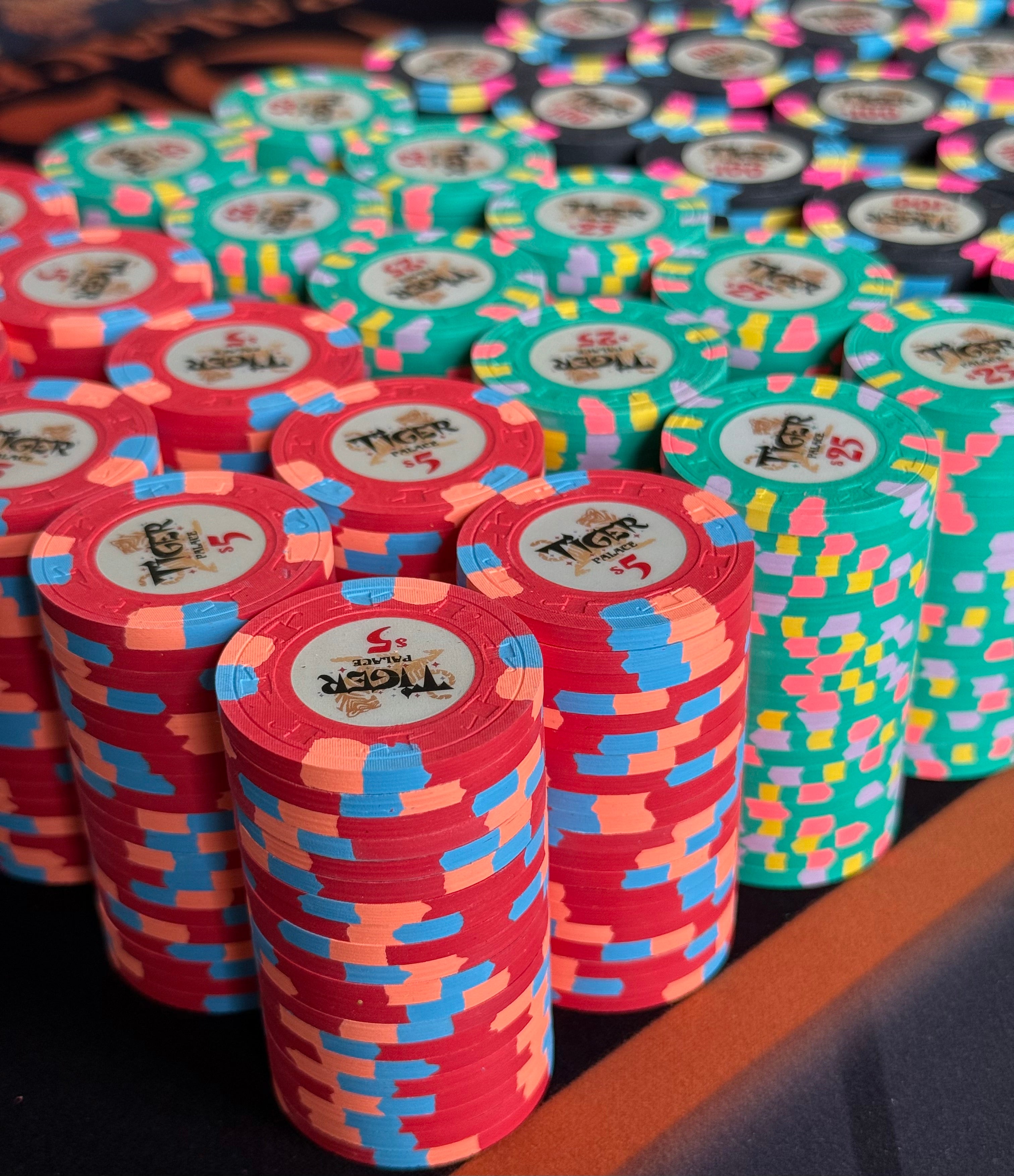 Tiger Palace (Paulson) Cash Set: VIP1 $5/$10 to $50/$100+ 'Vegas' set - 1200 chips