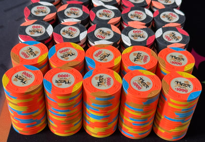 Tiger Palace (Paulson) Tri-moon 39mm High Stakes Cash Set - 1000 Chips