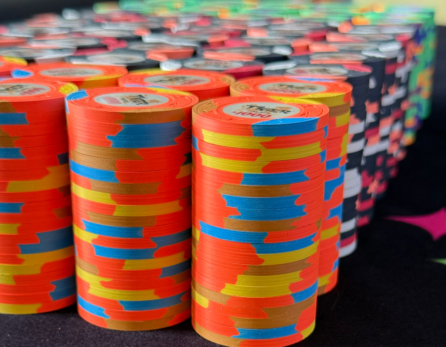 Tiger Palace (Paulson) Tri-moon 39mm High Stakes Cash Set - 1000 Chips