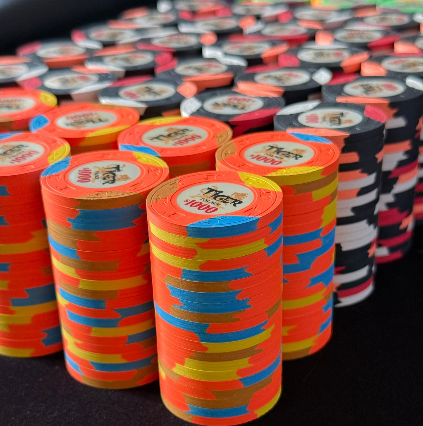 Tiger Palace (Paulson) Tri-moon 39mm High Stakes Cash Set - 1000 Chips