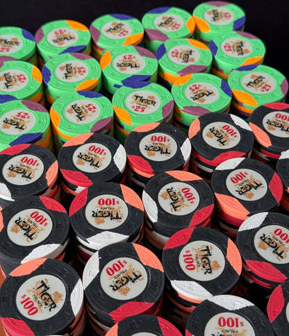 Tiger Palace (Paulson) Tri-moon 39mm High Stakes Cash Set - 1000 Chips