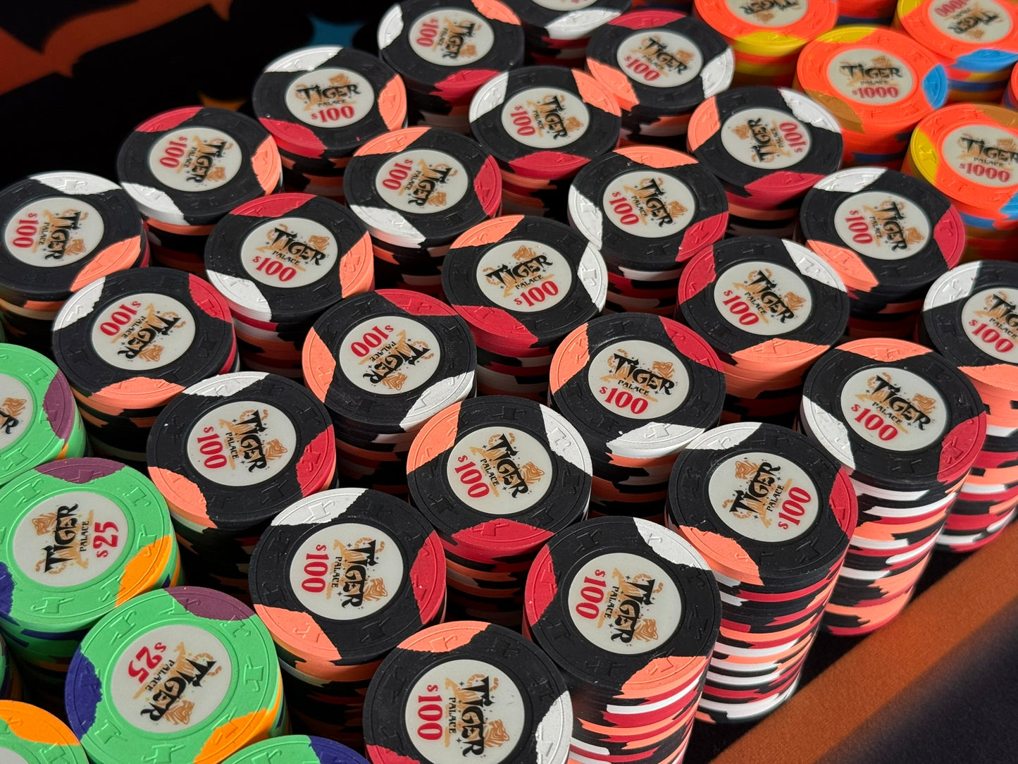 Tiger Palace (Paulson) Tri-moon 39mm High Stakes Cash Set - 1000 Chips