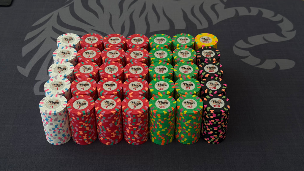 Tiger Palace (Paulson) Cash Set: Custom 'Bear Claws' - $2/$5 'Vegas' Set - 700 chips