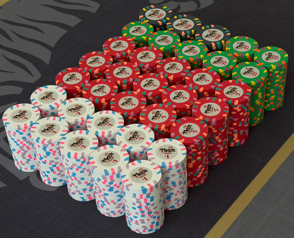 Tiger Palace (Paulson) Cash Set: Custom 'Bear Claws' - $1/$2 'Vegas' Set - 700 chips