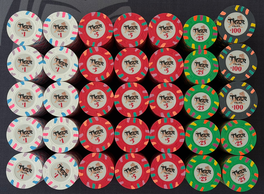 Tiger Palace (Paulson) Cash Set: Custom 'Bear Claws' - $1/$2 'Vegas' Set - 700 chips