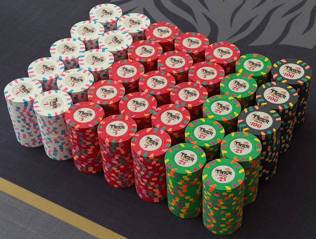 Tiger Palace (Paulson) Cash Set: Custom 'Bear Claws' - $1/$2 'Vegas' Set - 700 chips