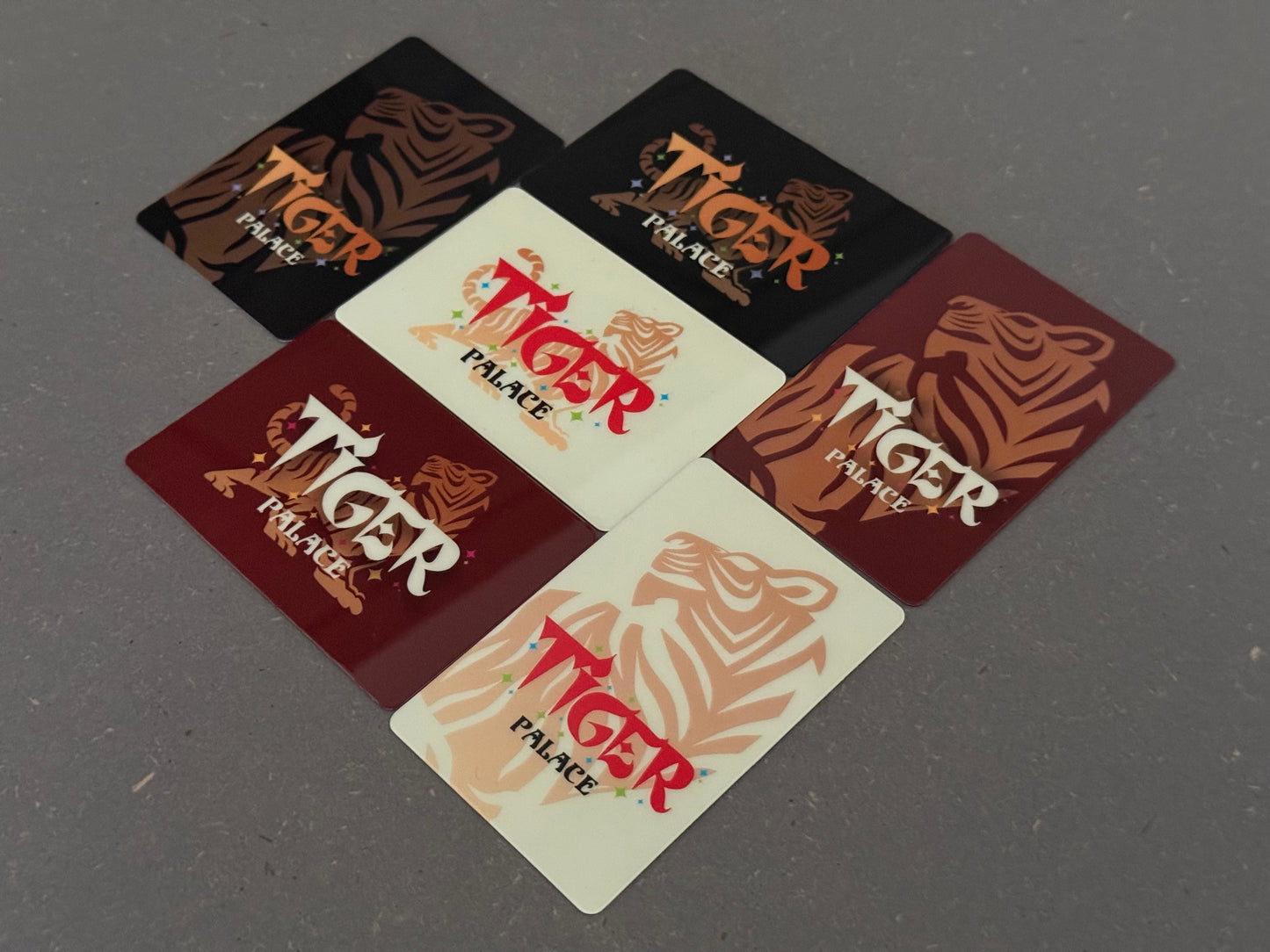 Tiger Palace Cut Cards - Bridge Size (set of 6)