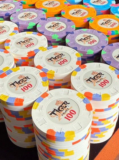 Tiger Palace (Paulson) Tournament Set - 48mm 'Fat Hat' T100-based Tournament Set, 500 Chips