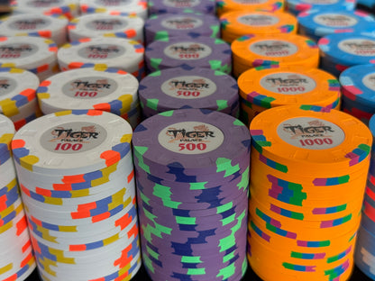 Tiger Palace (Paulson) Tournament Set - 48mm 'Fat Hat' T100-based Tournament Set, 500 Chips