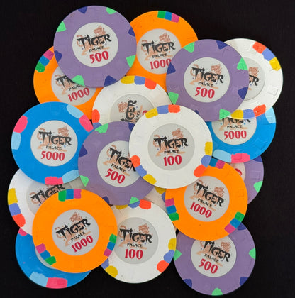 Tiger Palace (Paulson) Tournament Set - 48mm 'Fat Hat' T100-based Tournament Set, 500 Chips