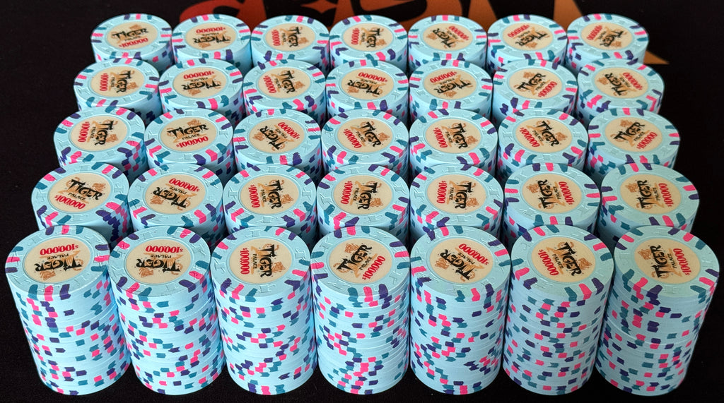 Tiger Palace (Paulson) Misc Cash $100,000 chip - Sky Blue - 43mm - One Barrel