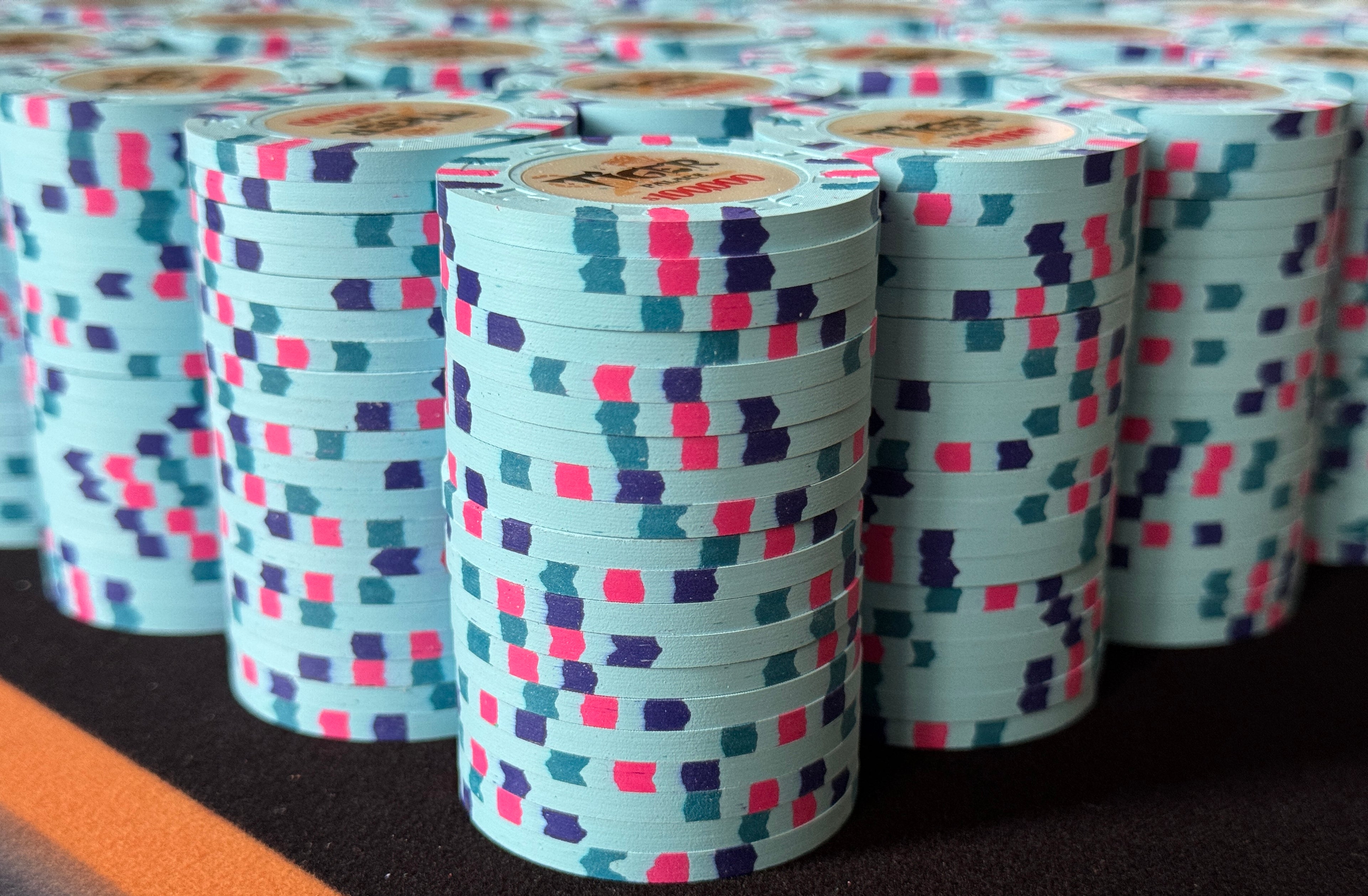 Tiger Palace (Paulson) Misc Cash $100,000 chip - Sky Blue - 43mm - One Barrel