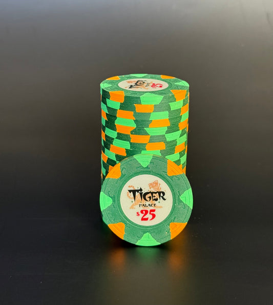 Tiger Palace (Paulson) VIP2 Cash $25 chip - Avocado (Green) 39mm - One Barrel