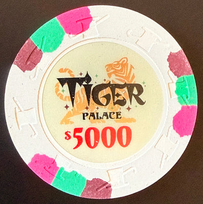 Tiger Palace (Paulson) VIP2 Cash $5,000 chip - White 43mm - One Barrel