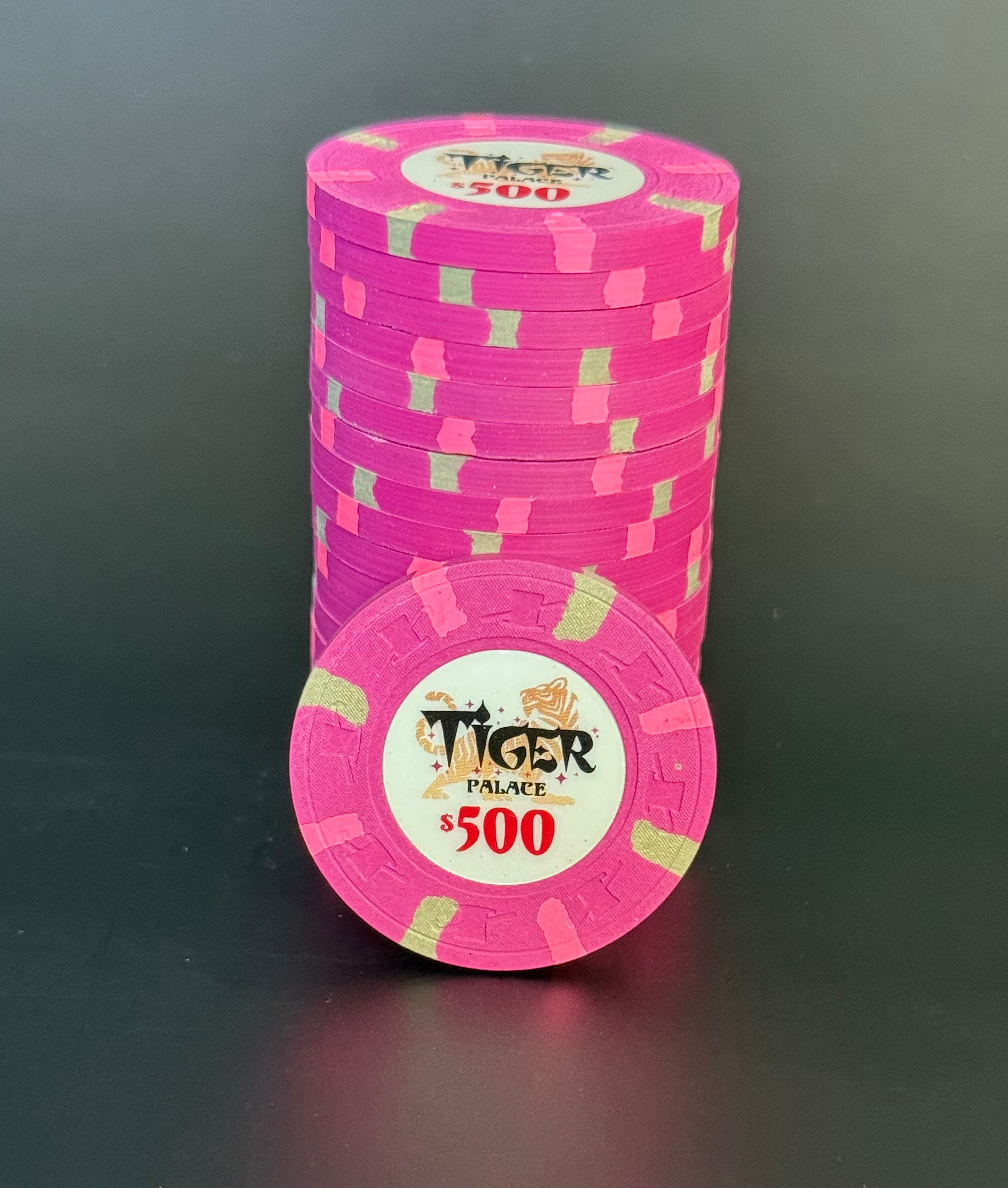 Tiger Palace (Paulson) VIP2 Cash $500 chip - Light Violet 39mm - One Barrel
