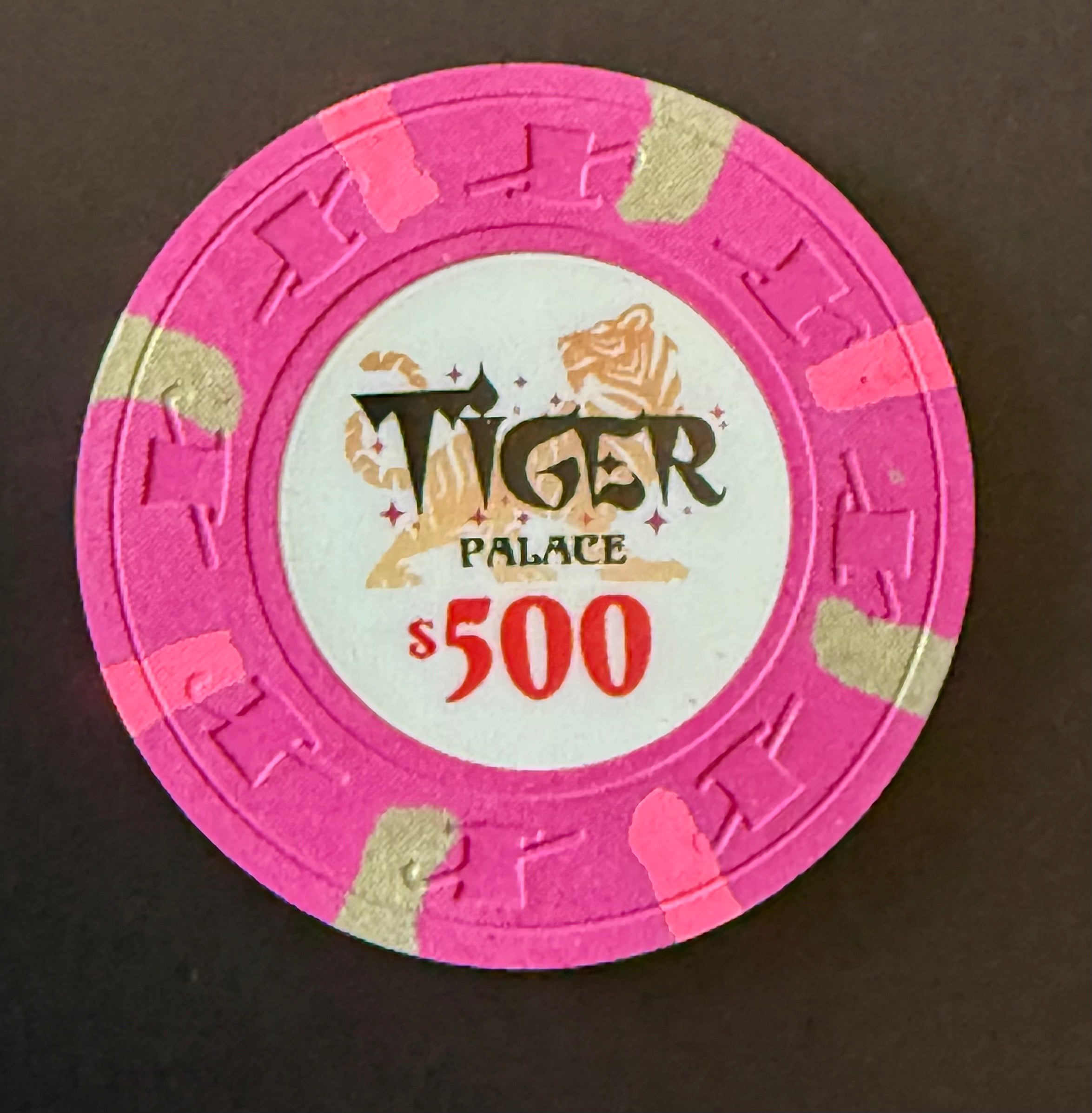 Tiger Palace (Paulson) VIP2 Cash $500 chip - Light Violet 39mm - One Barrel